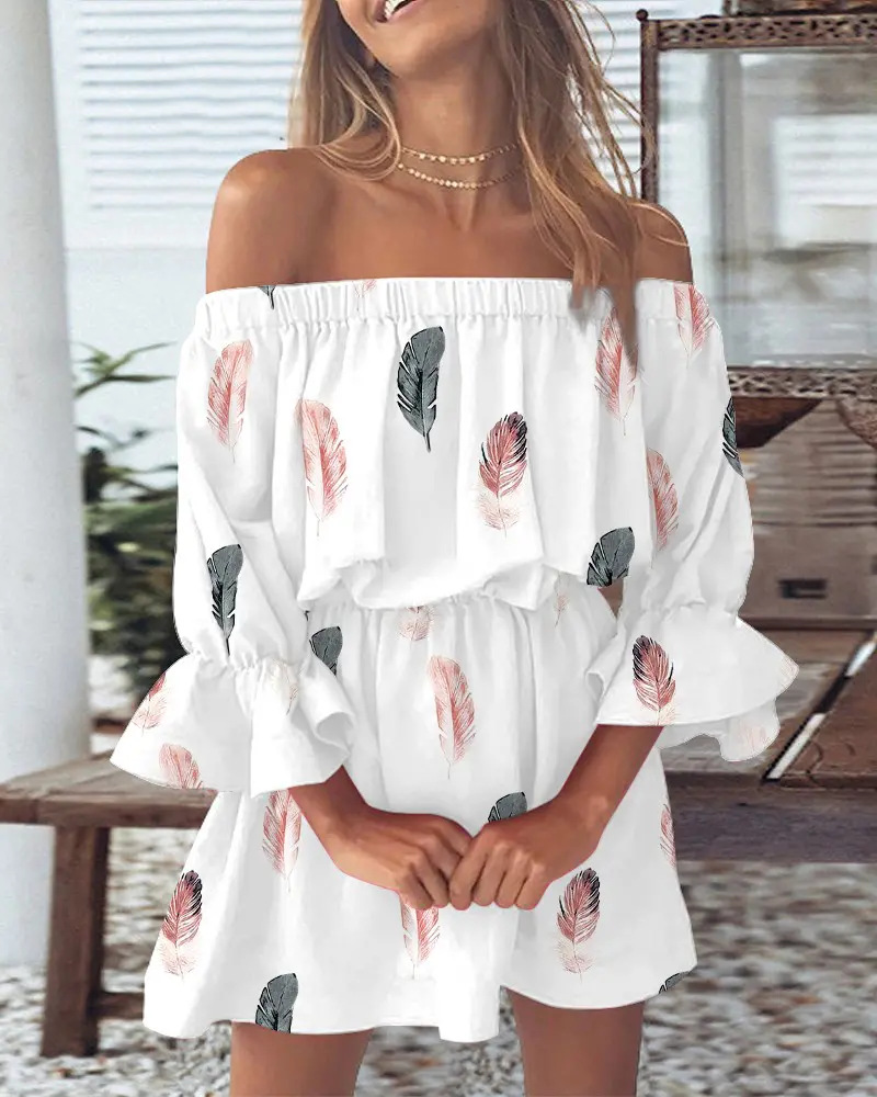 Boho Wind Chimes - Mini abito da donna con stampa