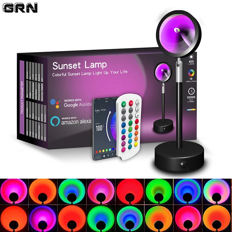 Home Decor App Free - Smart LED Sunset Lamp Colorful change
