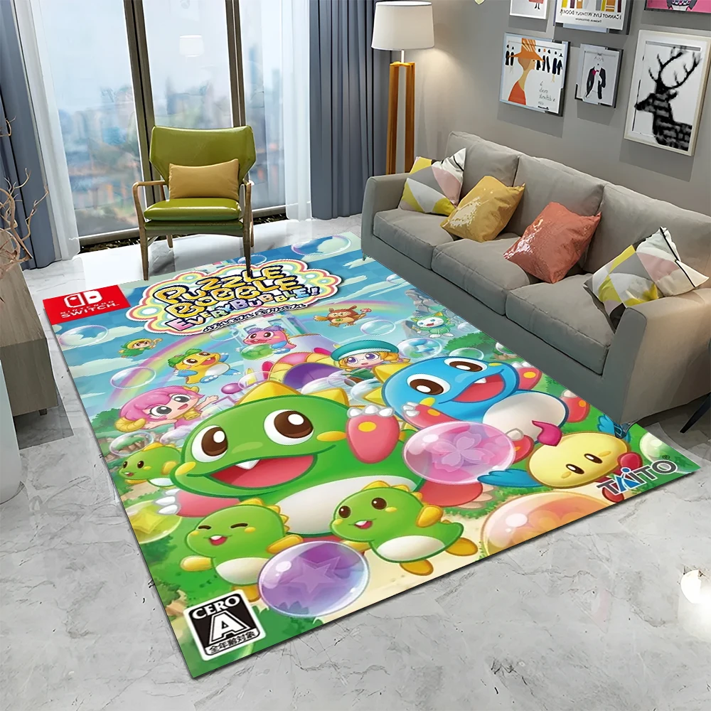 Home Decor Online Game - Bubble Bobble Cartoon Game Gamer Tappeto