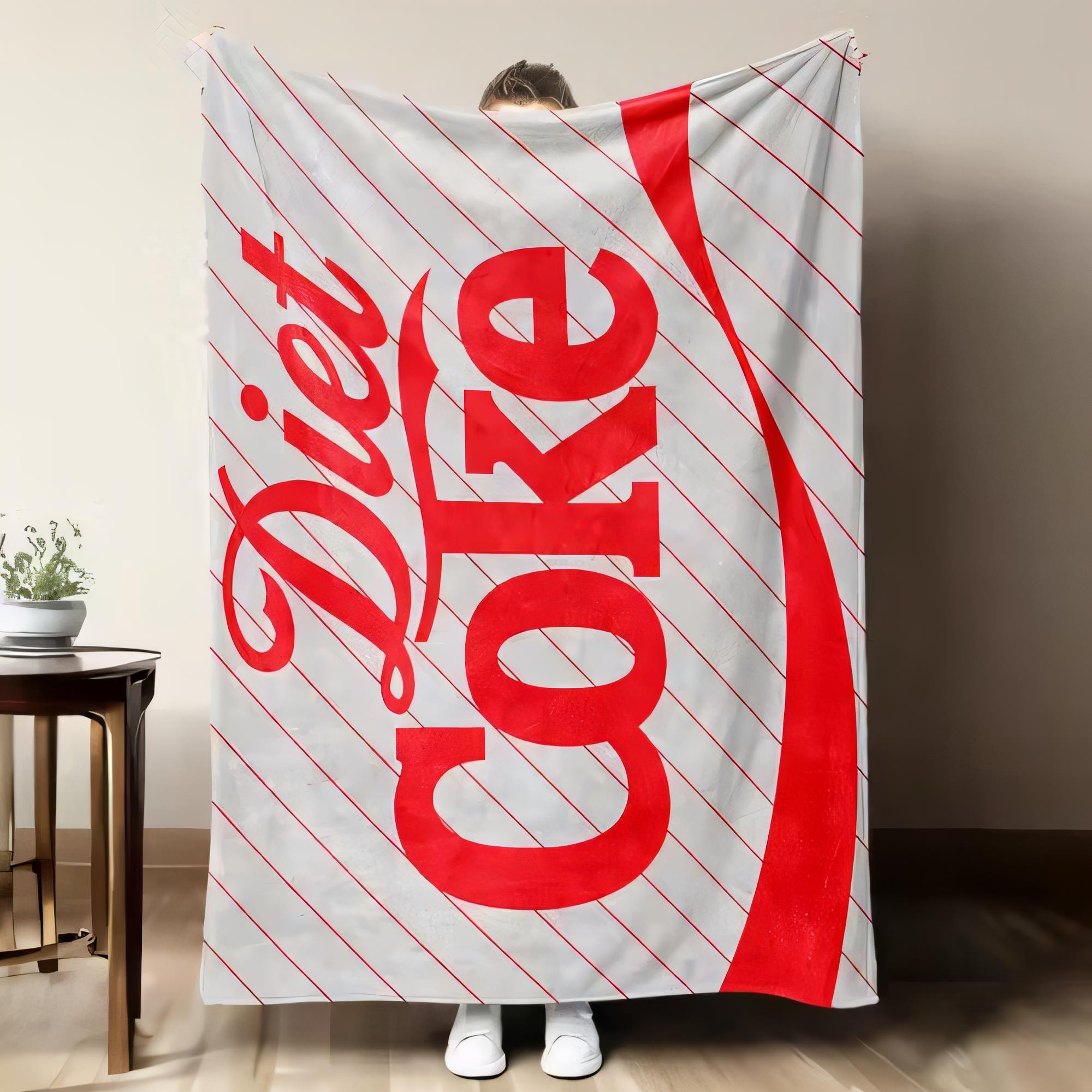 Home Decor Logo Design - Coperta con logo Diet Coke, morbida