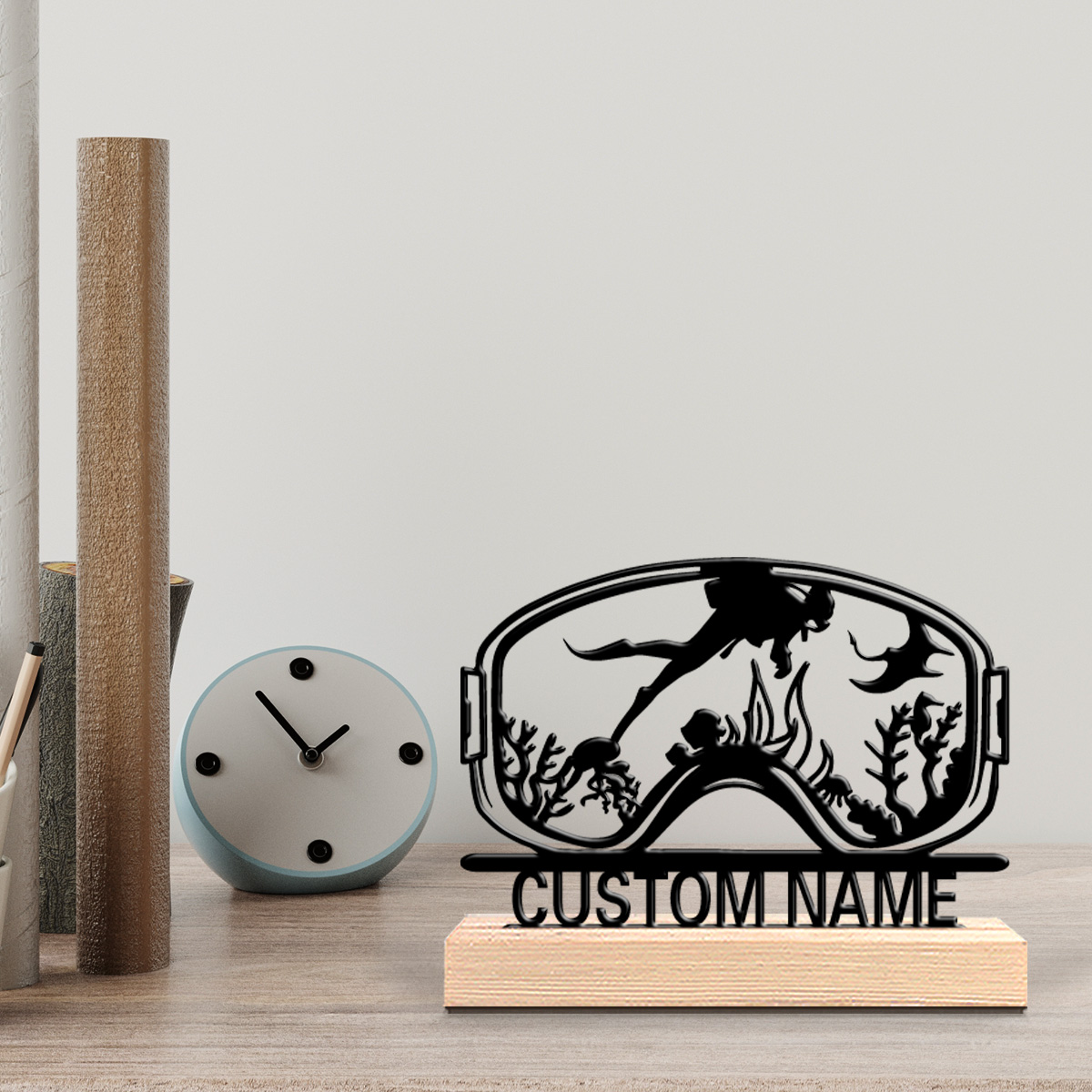 Home Decor Happy - Decorazione da Parete in Legno Personalizzata