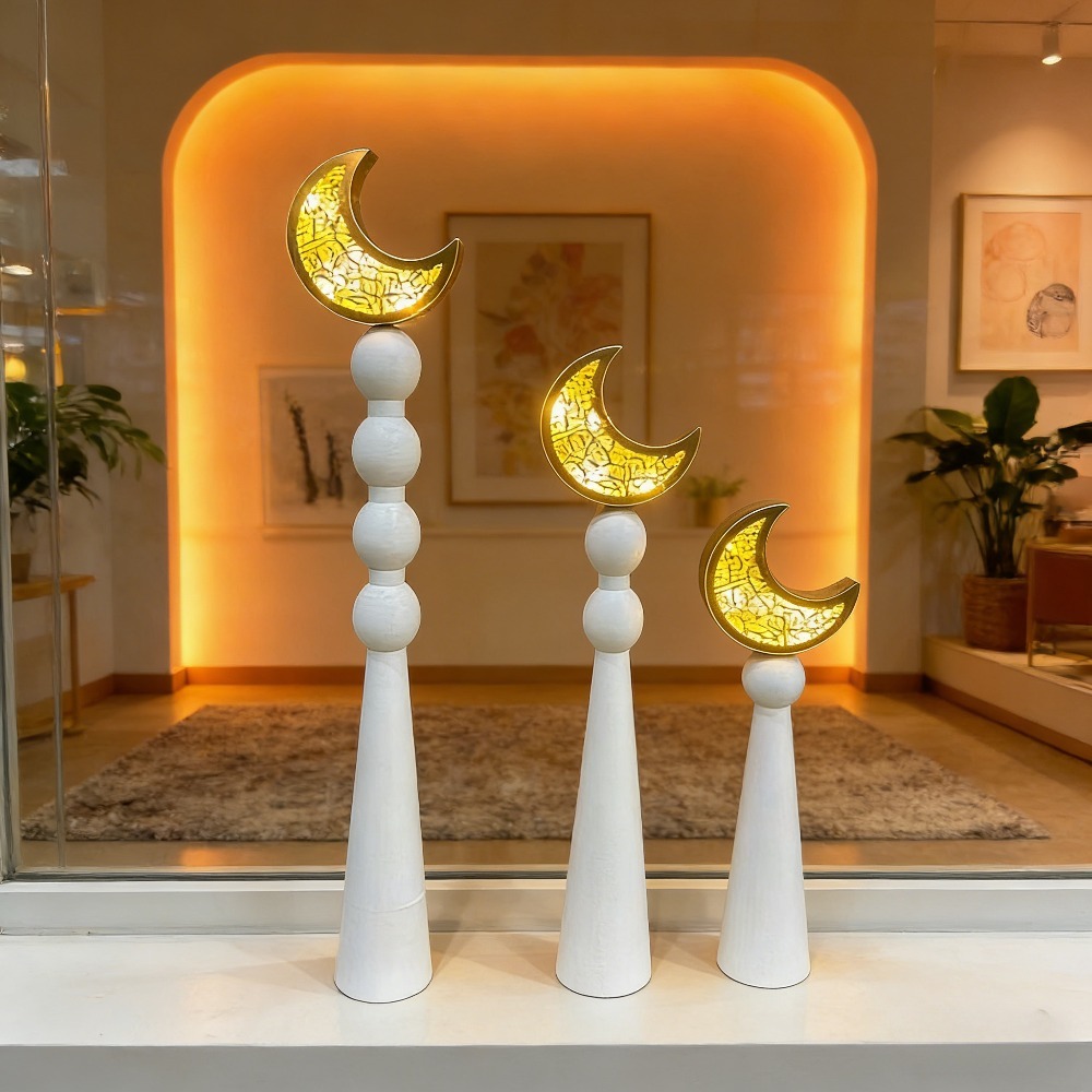 Home Decor Ramadan - Nuovo Set di 3 Ornamenti Lunari
