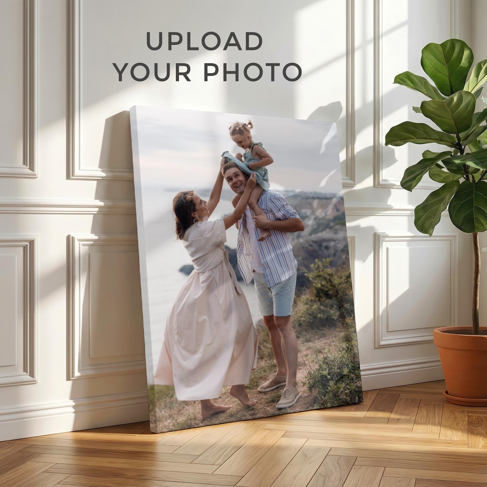 Home Decor Happy - Tela Fotografica Personalizzata, Arte Murale Familiare