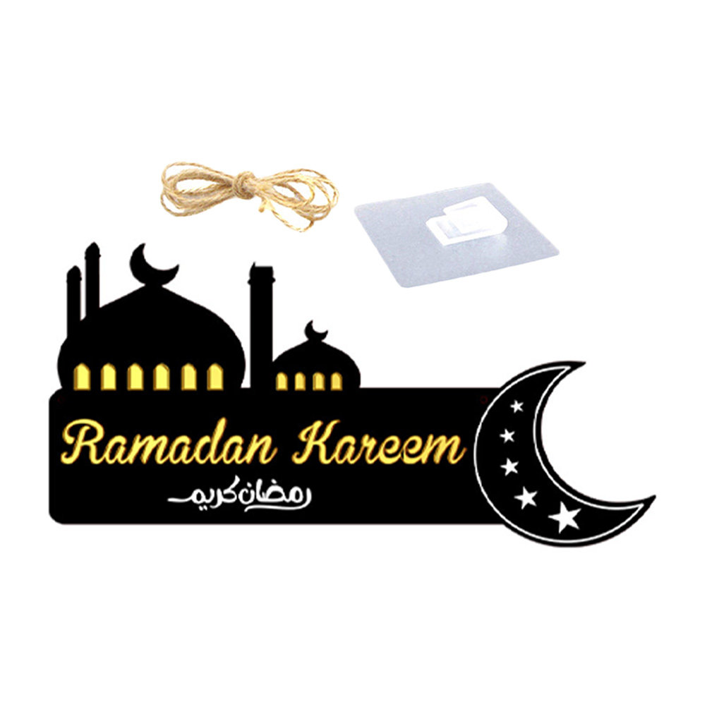 Home Decor Ramadan - Targa in Legno da Appendere per