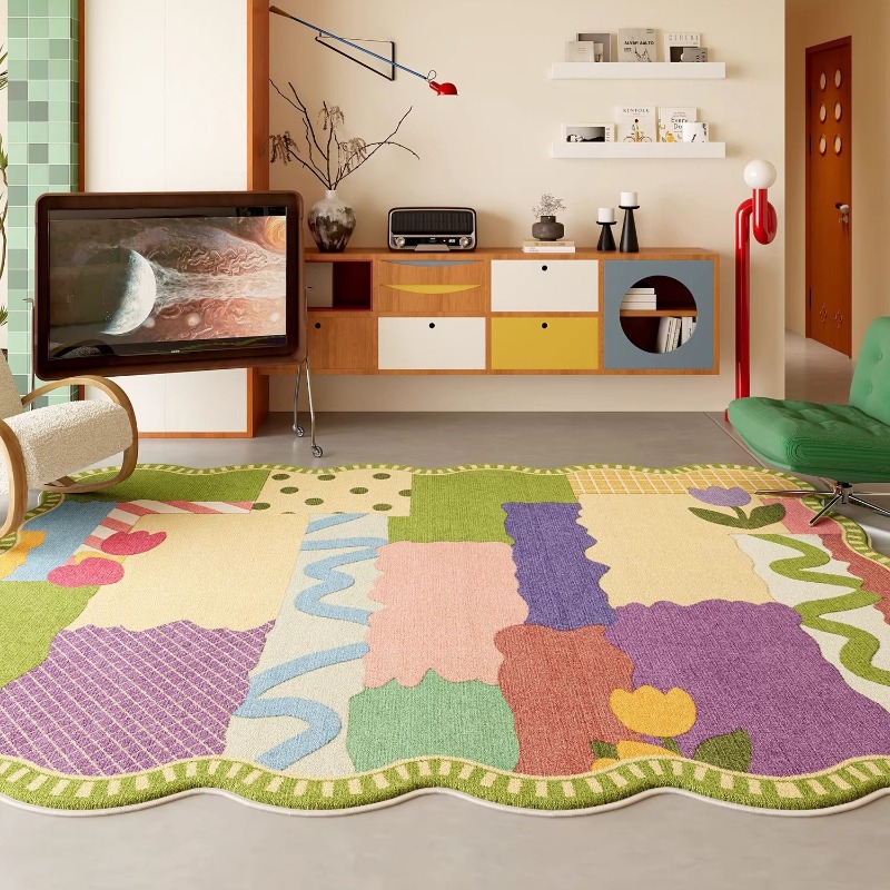 Home Decor Dopamine - Tappeto Astratto Dopamina per Soggiorno, Tappeto