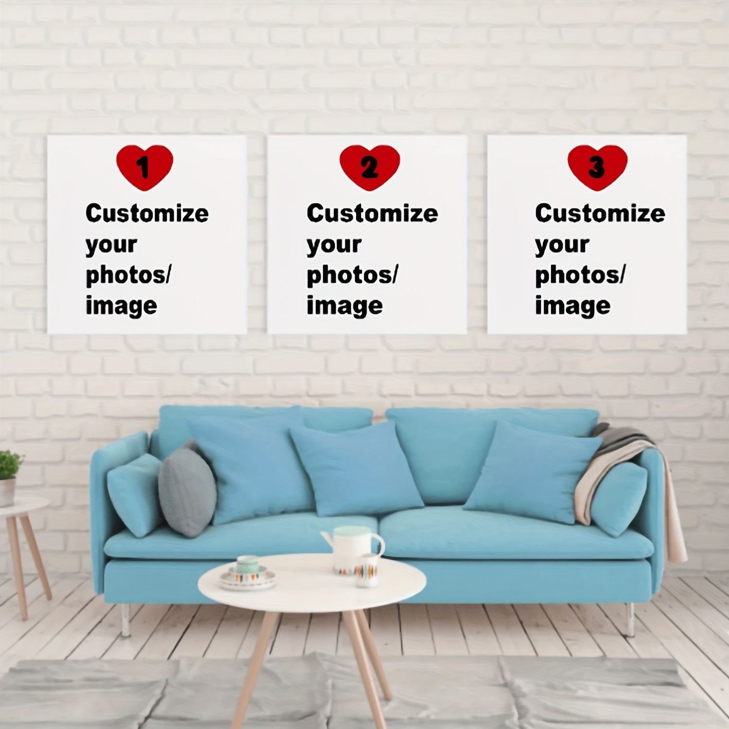 Home Decor Theme - 3 pezzi/set poster su tela quadrato