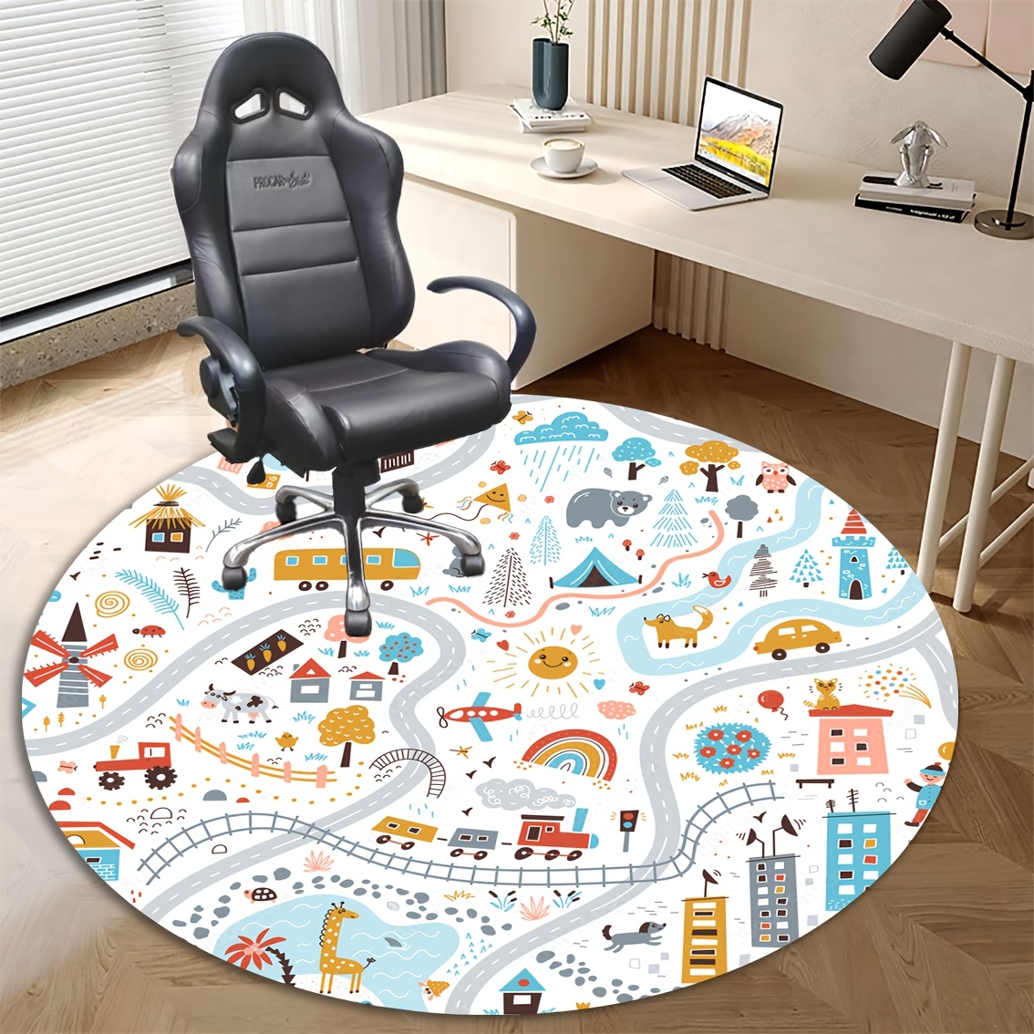 Home Decor Retail Stores - Tappeto Vintage con Grafica di Mezzi