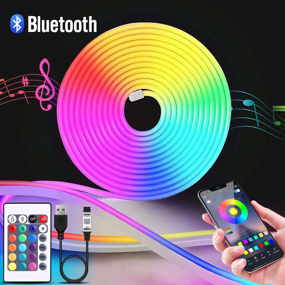 Home Decor App Free - 1-5m RGB LED Neon Strip Light