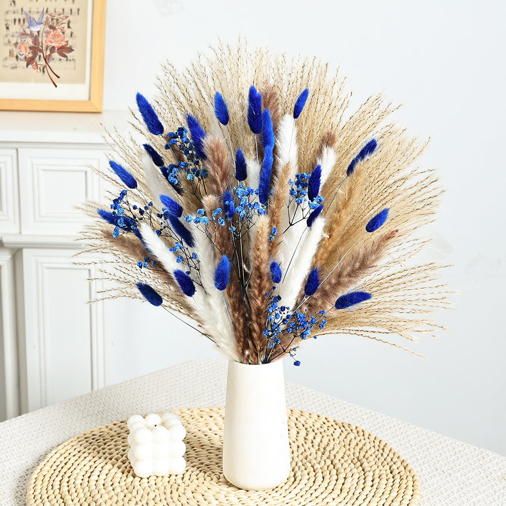 70 steli blu soffice coda di c - Dried Flower Bouquet recensione e prezzo