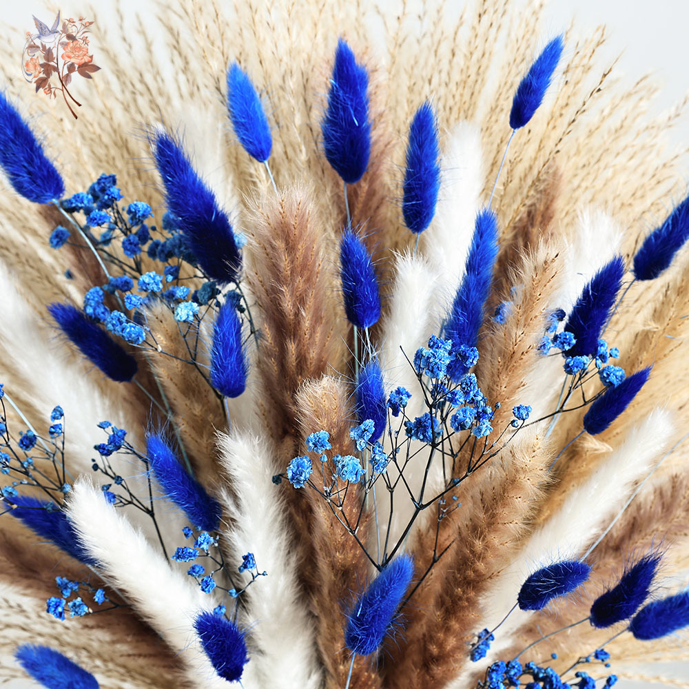 70 steli blu soffice coda di c - Dried Flower Bouquet recensione e prezzo