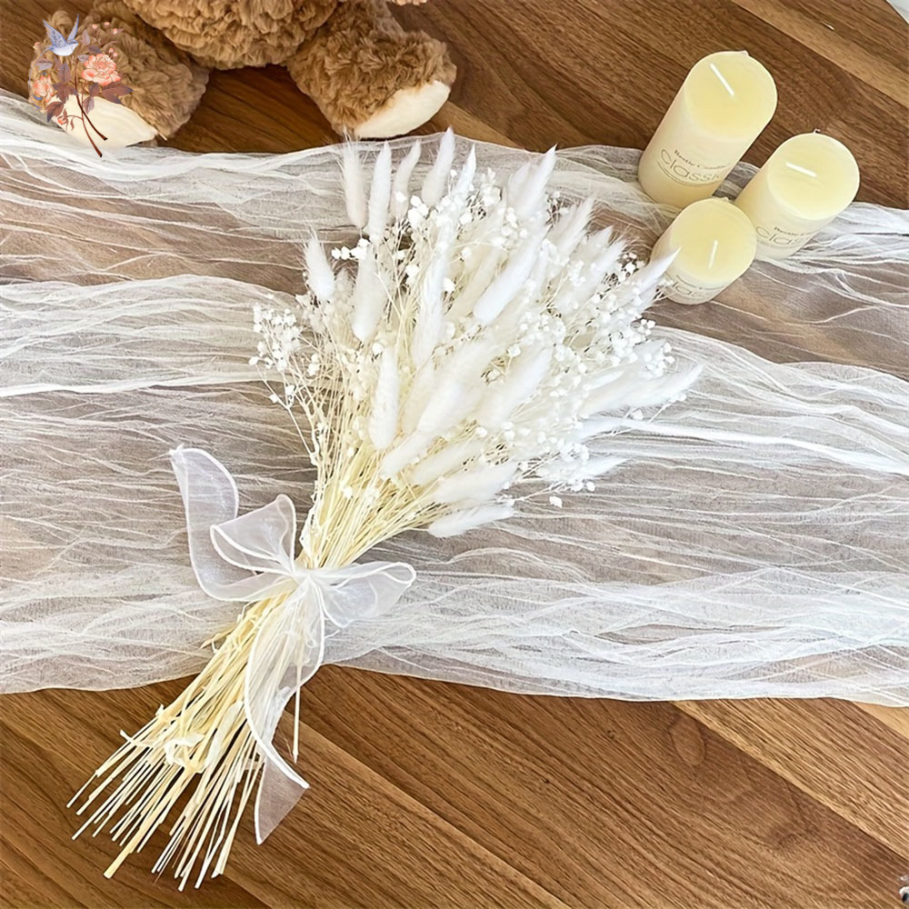 54 pezzi di fiori secchi bianc - Dried Flower Bouquet recensione e prezzo