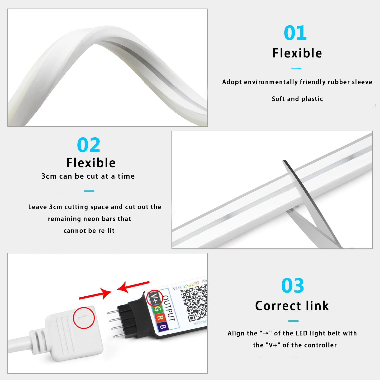Striscia LED al neon RGB USB 5 - Home Decor App Free recensione e prezzo