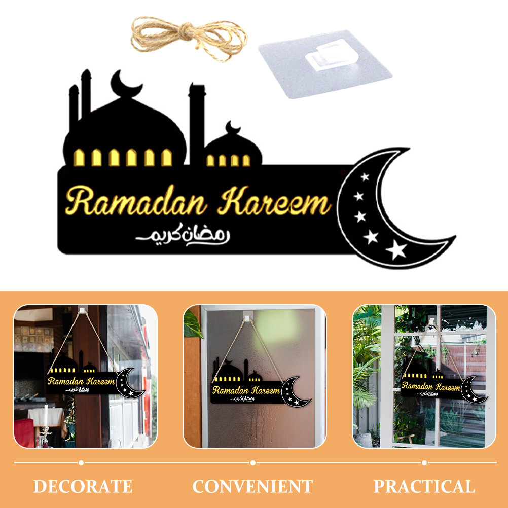 Targa in Legno da Appendere pe - Home Decor Ramadan recensione e prezzo