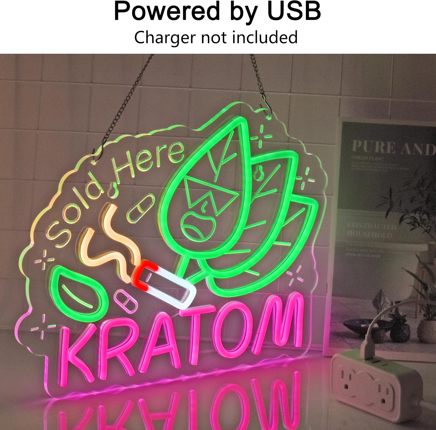 Insegna al Neon Kratom, Decora - Home Decor Retail Stores recensione e prezzo