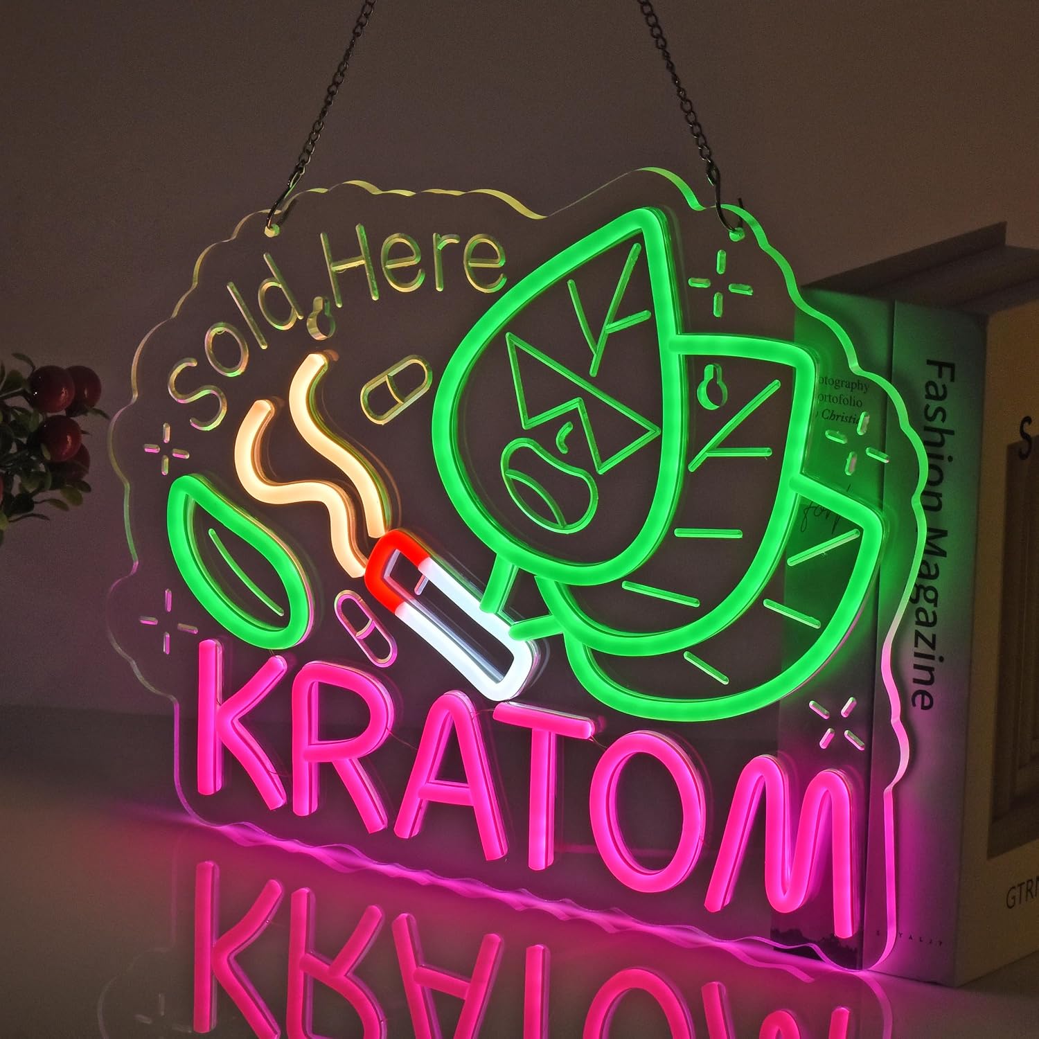 Insegna al Neon Kratom, Decora - Home Decor Retail Stores recensione e prezzo