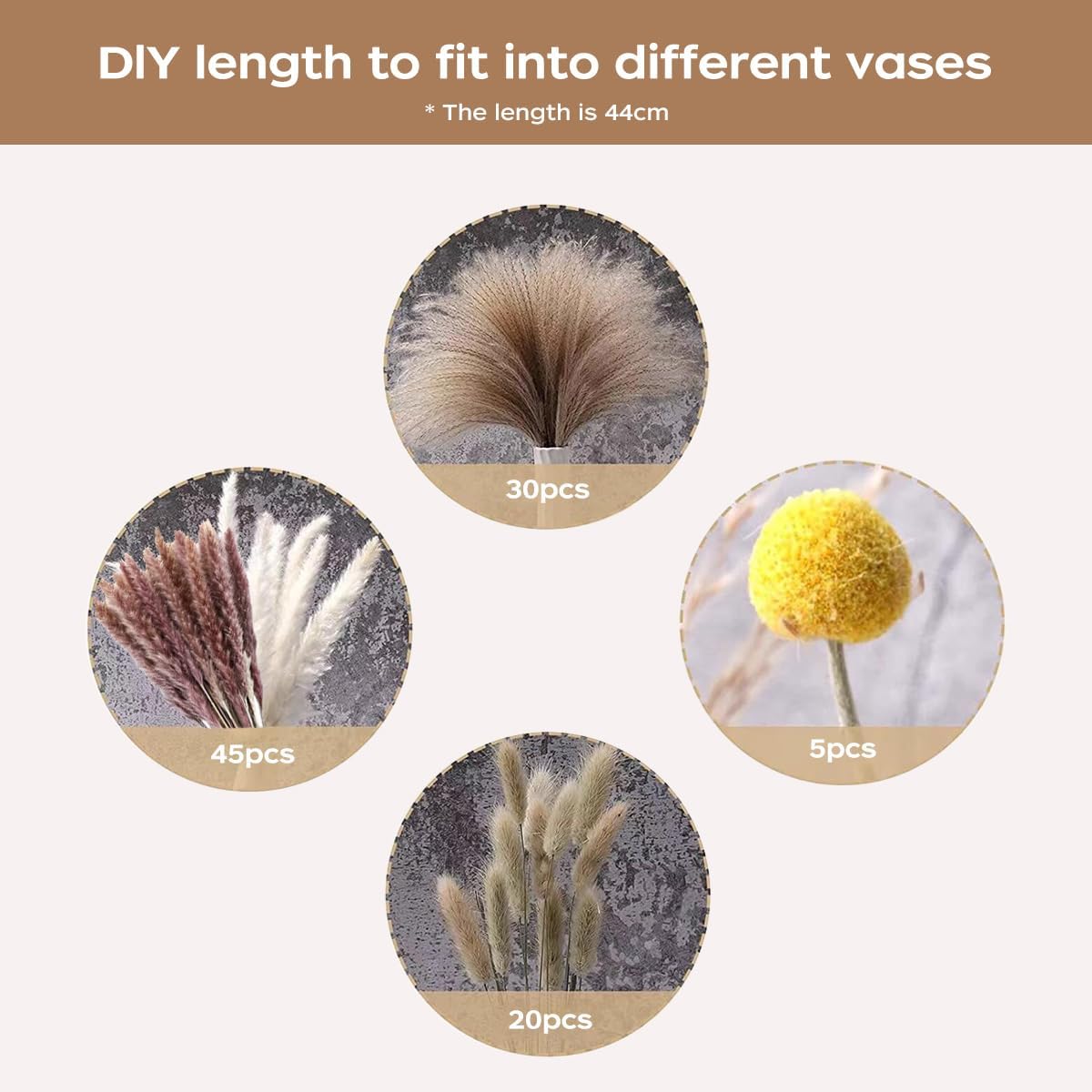 Bouquet di Erba della Pampa Es - Dried Flower Bouquet recensione e prezzo